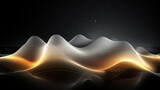 Fototapeta  - Futuristic Grayscale Audio Waveform Visualization. Generative AI