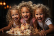 Kids Unleash Fun and Frolic Around the Cake


