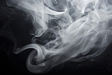 Wall Mural - smoke on black background