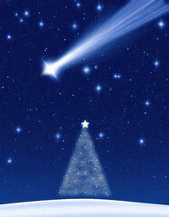 Wall Mural - shooting star for wishing trailing across the sky at night generative ai