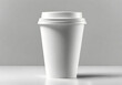 © DAR - Blank take away coffee cup isolated on transparent or white background. Generative Ai