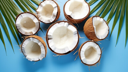 Sticker - close up of coconut HD 8K wallpaper Stock Photographic Image 