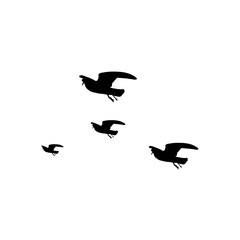 Sticker - Flying bird silhouette