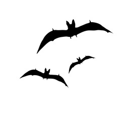 Sticker - Flying bat silhouette