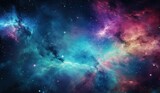 Fototapeta Kosmos - Nebula and galaxies in space. Abstract cosmos background, Realistic nebula and shining stars. Colorful cosmos with stardust