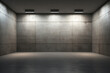 empty concrete room with light and shadow on the wall. dark silver and bronze. garage scene