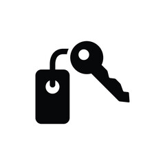 Canvas Print - Hotel room key vector icon