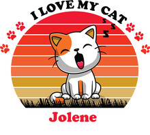 Jolene Is My Cute Cat, Cat Name T-shirt Design