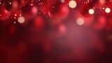Fototapeta Tulipany - Abstract red bokeh Christmas background
