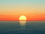 Fototapeta Zachód słońca - Sunset on a calm sea.