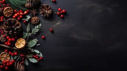 Aufkleber - Christmas blank background with Christmas ball decoration with text space
