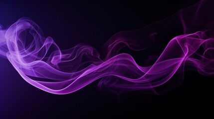 Wall Mural - Light neon purple smoke color on dark background. AI generated image