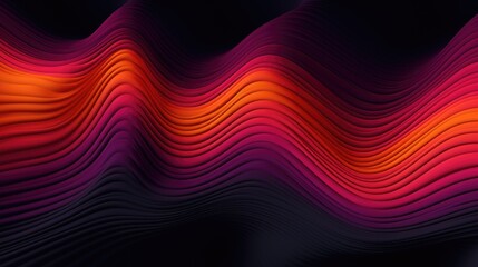 Abstract wave pattern with various shades of color on black background.