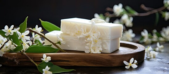 Wall Mural - Jasmine oil soap for spa use