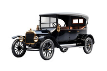 Ford Model T Isolated On Transparent Background, Generative Ai