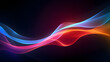 © tfk - Abstract futuristic background with glowing light effect.Vector illustration. Generative AI.