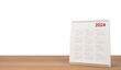 © JYPIX - 책상위의 2024년 책상 달력 목업