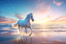 Dream Of White Horse Concept, AI Generated