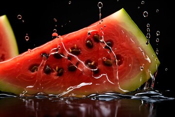 Wall Mural - watermelon and water