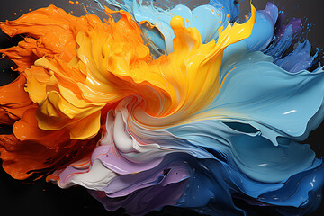 Fototapete - A series of digital artworks showcasing the abstract shapes and patterns created by a tornado's wind and debris. 