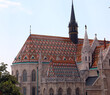 Church of Assumption of the Buda Castle also called Matthias Church in Budapest with colorful tiles