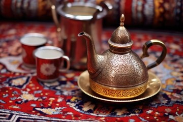 Poster - the interior of a hand-crafted turkish coffee pot