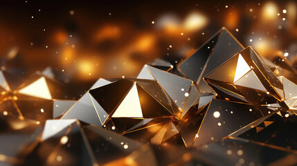 Wall Mural - 3d abstract rendering of low poly crystal background. futuristic polygonal design.