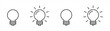 light bulb icon set. idea, lamp icon symbol sign. vector illustration