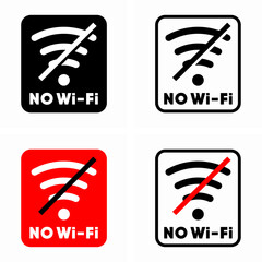 Poster - No Wi-Fi Zone information sign