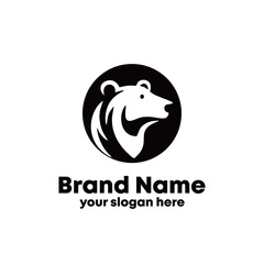 Wall Mural - bear logo design, bear icon silhouette, animal logo