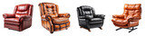 Fototapeta  - recliner lazy chair couches   Hyperrealistic Highly Detailed Isolated On Transparent Background Png File
