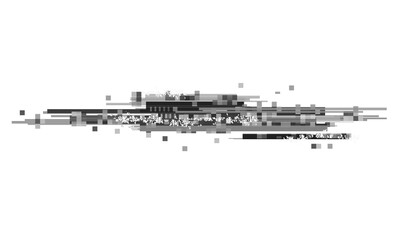 Wall Mural - glitch noise distortion of broken video transparent backgrounds, vhs effect, glitch digital color pi
