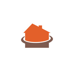 Sticker - House Logo Real Estate icon isolated on transparent background