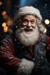 © soleg - Santa is walking down a city street, with gifts, winter, snow, holiday decorations