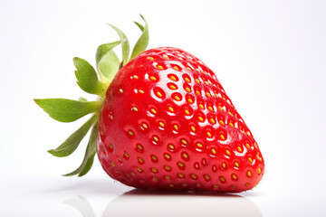 Poster - Strawberry on white background.