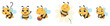 © ROFIDOHTUL - Set of cute bee cartoon with different expression