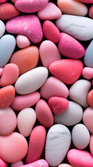 Wall Mural - Photorealistic seamless pattern of pink pebbles.