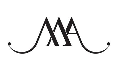 Wall Mural - Letter MA alphabet luxury symbol design vector