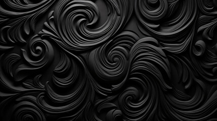 Sticker - Black Textured Background for Modern Designs and Aesthetic Visual Projects.