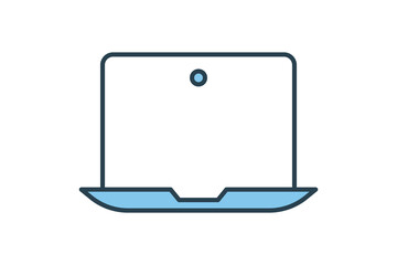 Wall Mural - device icon. laptop. icon related to device, computer technology. Flat line icon style. Simple vector design editable