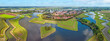 Aerial from the traditional city Heusden in Noord Brabant Netherlands