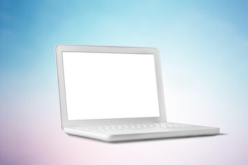 Poster - mockup modern laptop with blank display