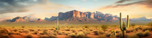 Arizona Desert Landscape Illustration Background