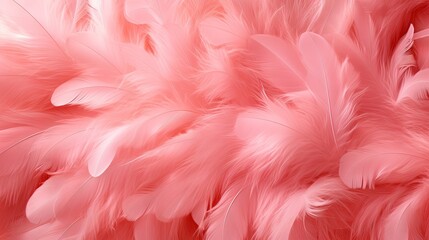 Canvas Print -  a close up of pink feathers on a pink background with a white background.  generative ai