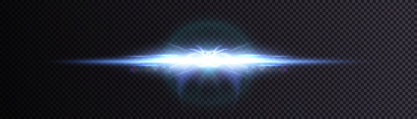 Poster - Abstract flash of light with elements of electric discharge, lightning. High current, power. Vector illustration of an overlay on an isolated Background.	
