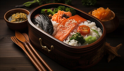 Wall Mural - Traditional japanese bento lunch 