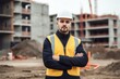shot of a handsome young contractor standing in front of his construction site