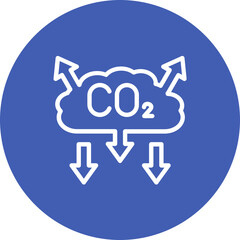 Wall Mural - CO2 Pollution Icon