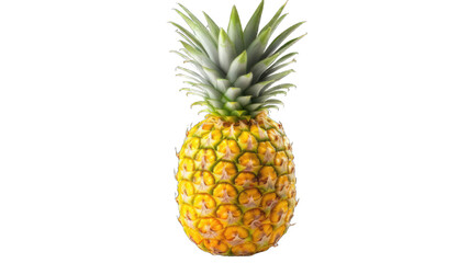Wall Mural - Fresh pineapple isolated on white background.