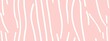 Pink seamless kidult squiggly doodle lines, polka dot fabric pattern. Cute watercolor stripes background texture. Girly girl birthday, baby shower, nursery wallpaper design